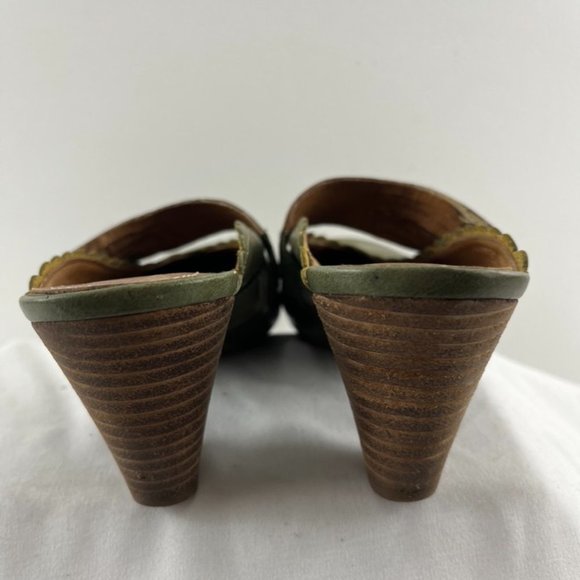 Josef Seibel Green Leather Mules - Picture 6 of 8